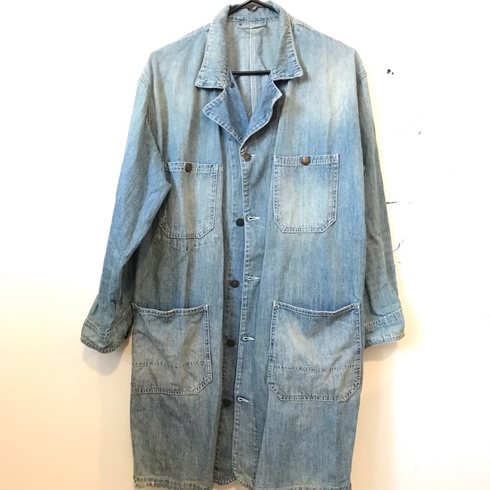 6397 denim lab coat/ work coat jacket